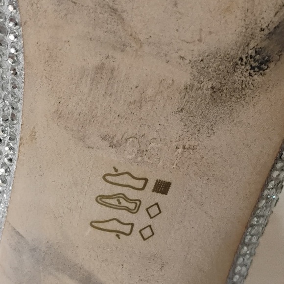 Steve Madden Rhinestone Silver Bootie Heels Sparkle Glam Fashion Size 9.5 - Picture 9 of 15